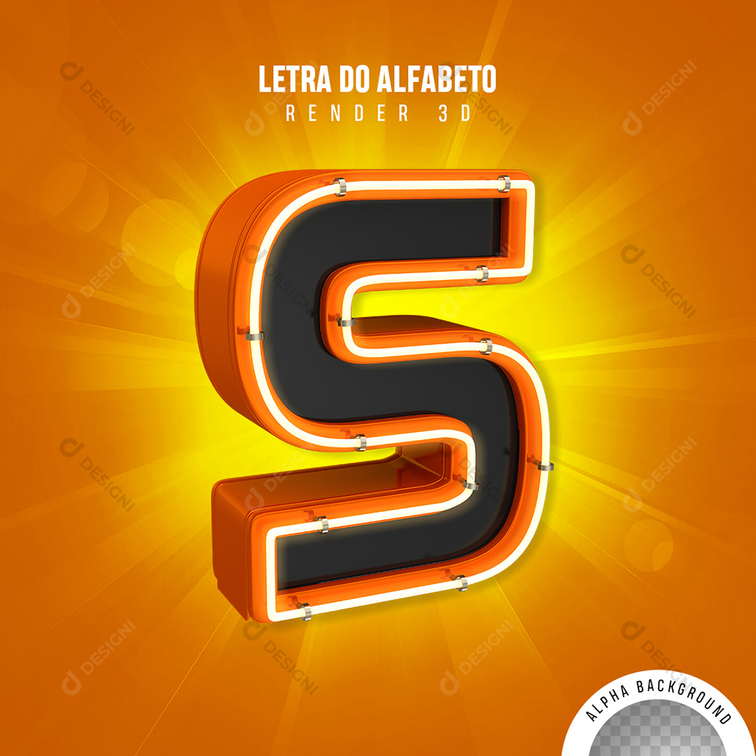 Letra S Alfabeto Elementos 3D PNG Transparente Sem Fundo