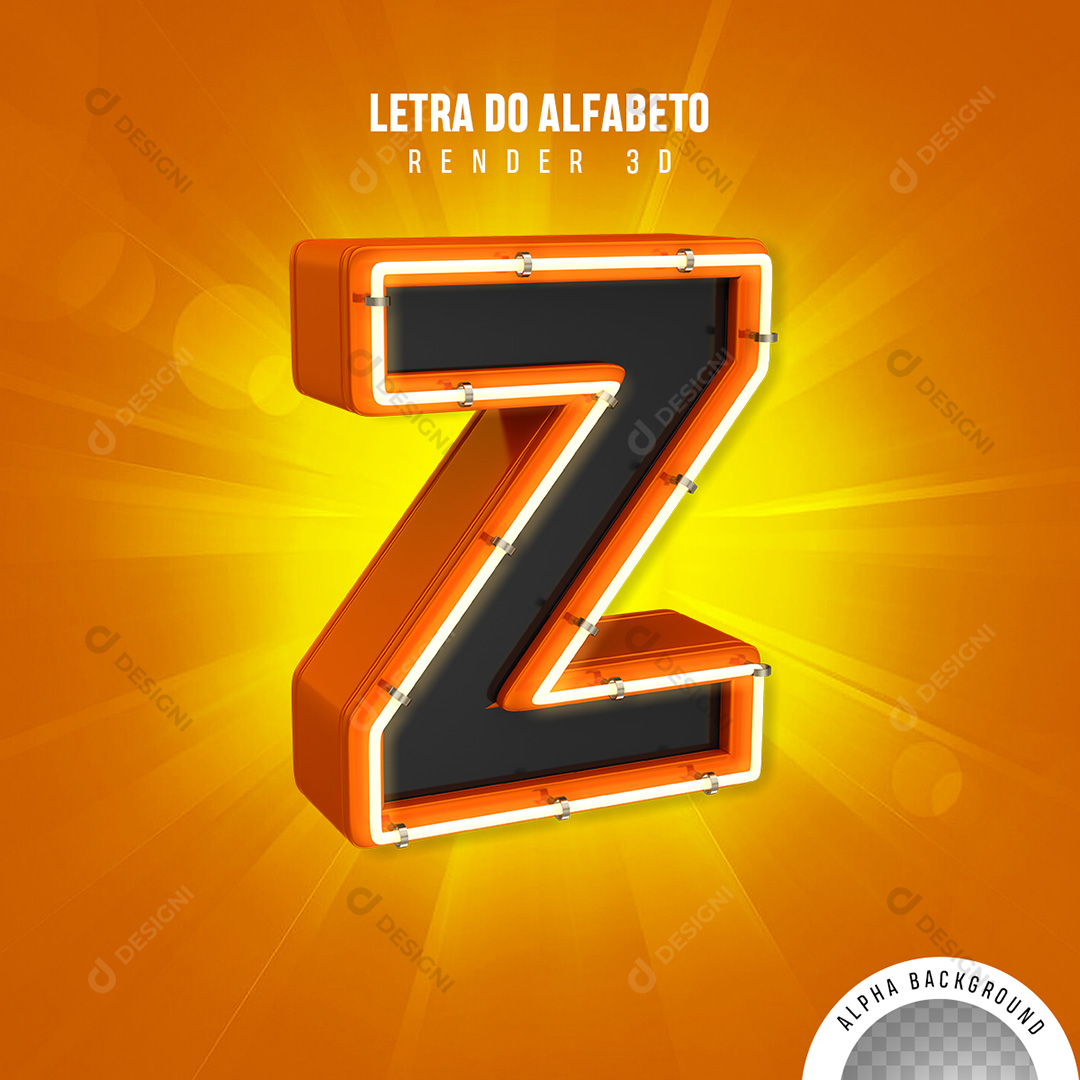 Letra Z Alfabeto Elementos 3D PNG Transparente Sem Fundo
