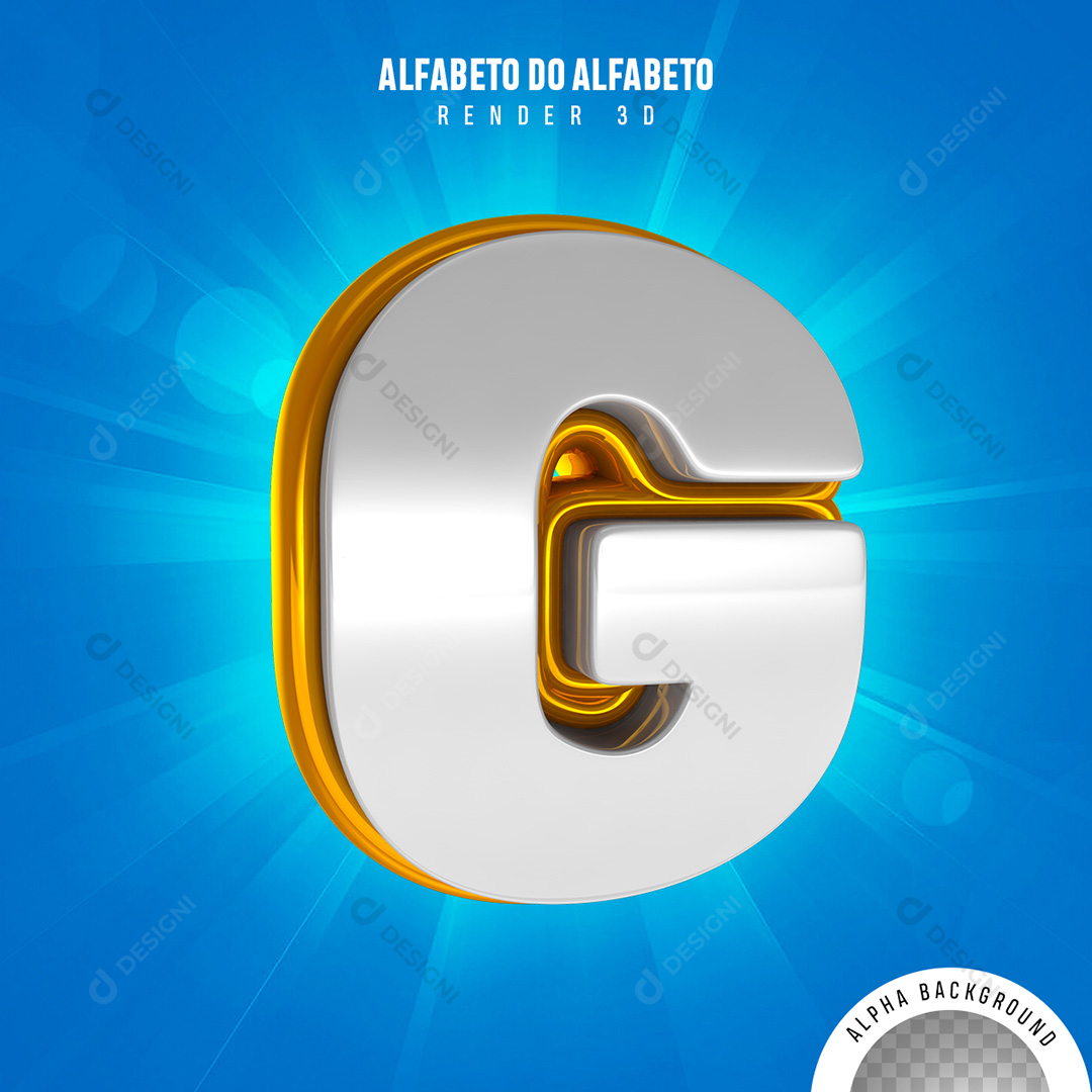 Letra G Alfabeto Elementos 3D PNG Transparente Sem Fundo