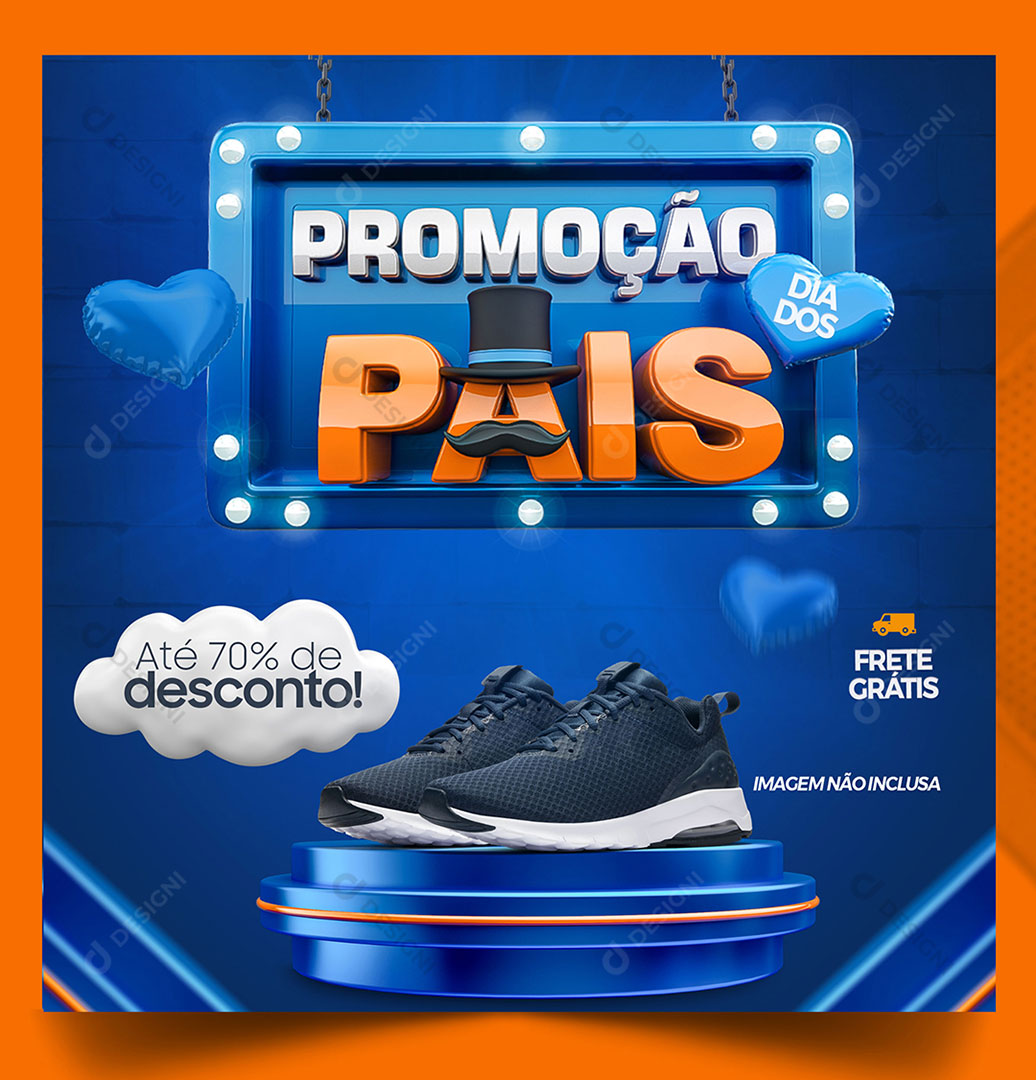 Promoção Dia dos Pais PSD Social Media Editável