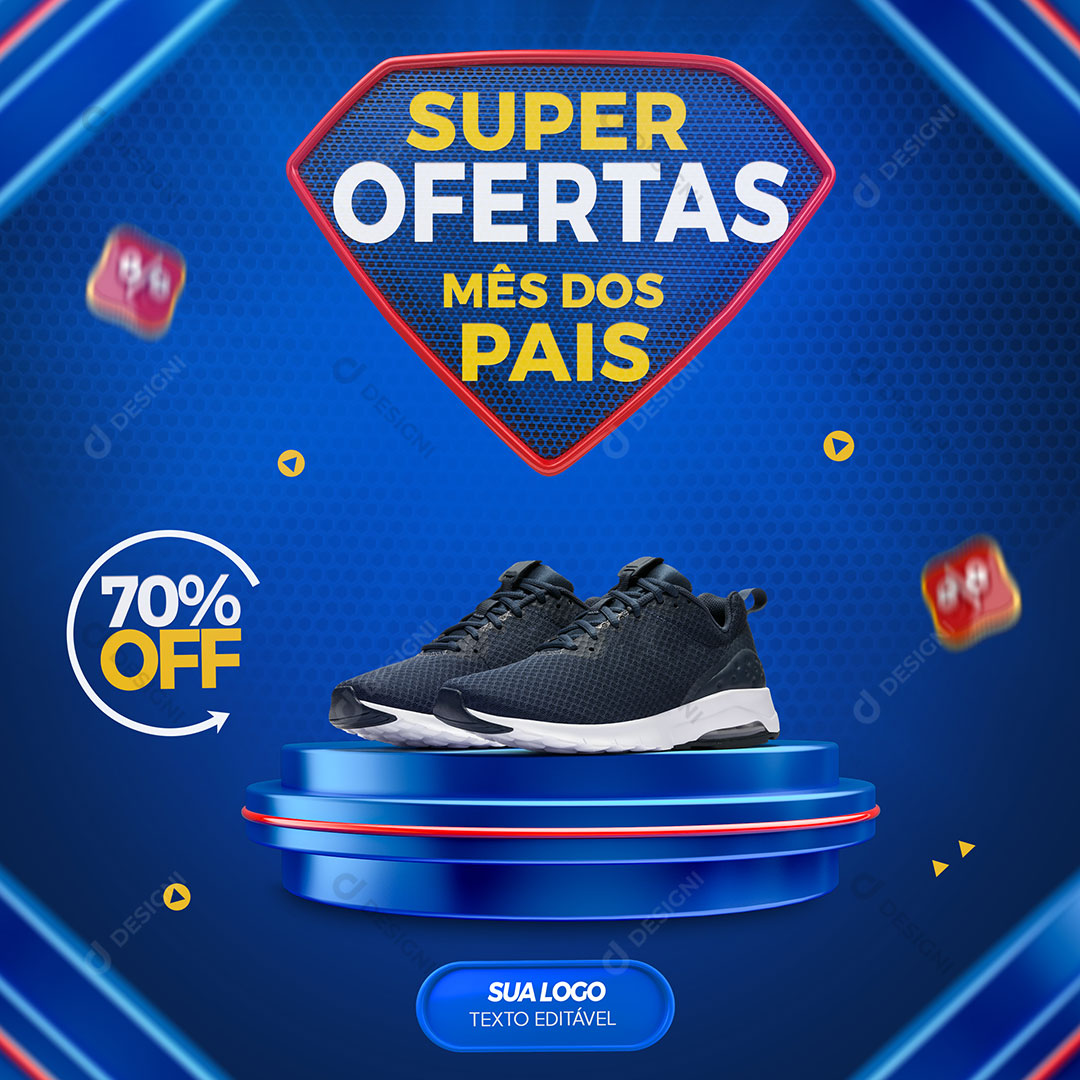 Super Ofertas Mês do Pais Social Media PSD Editável