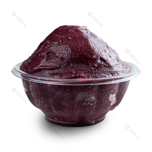 Pote de Açaí Fundo Branco
