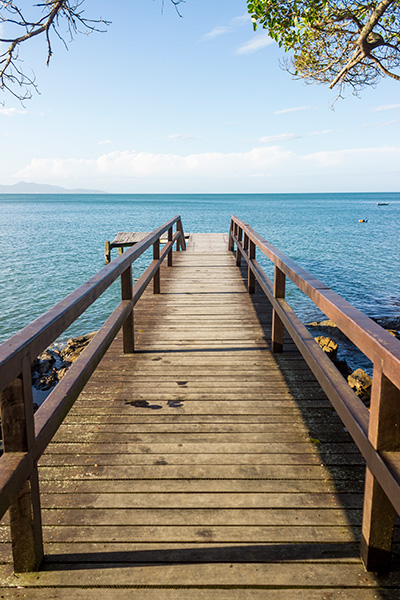 Deck na Praia com Bela Vista do Mar e da Natureza