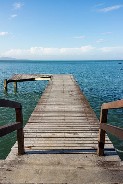 Deck na Praia com Bela Vista do Mar e da Natureza