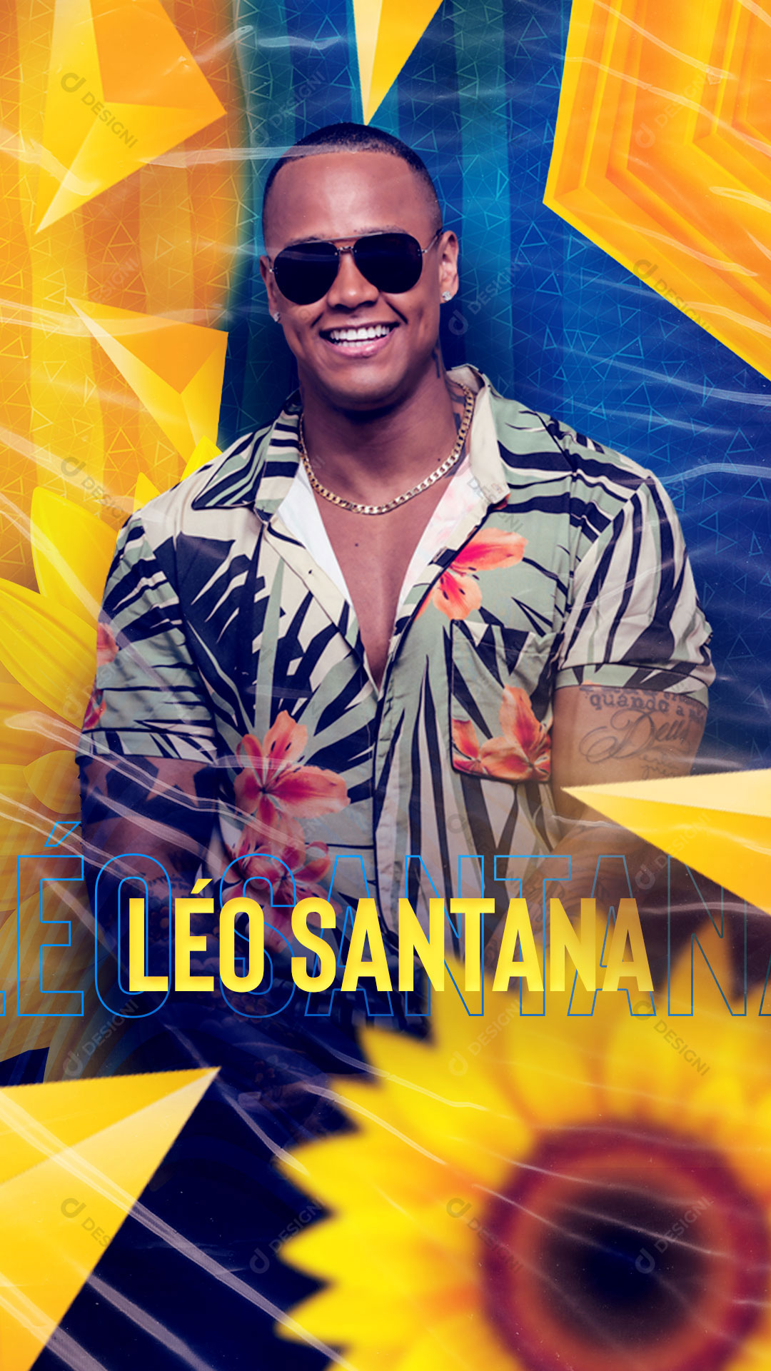 Story Flyer Evento Show Artista Léo Santana Social Media PSD Editável