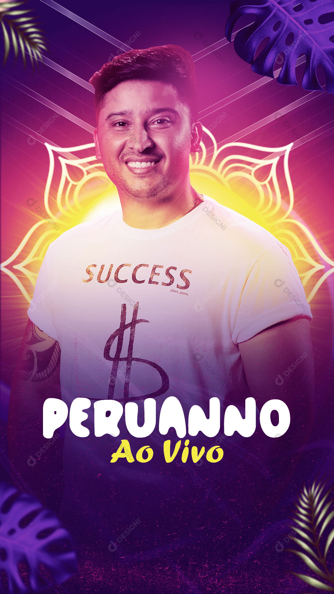 Story Flyer Show Evento Artista Peruanno Social Media PSD Editável