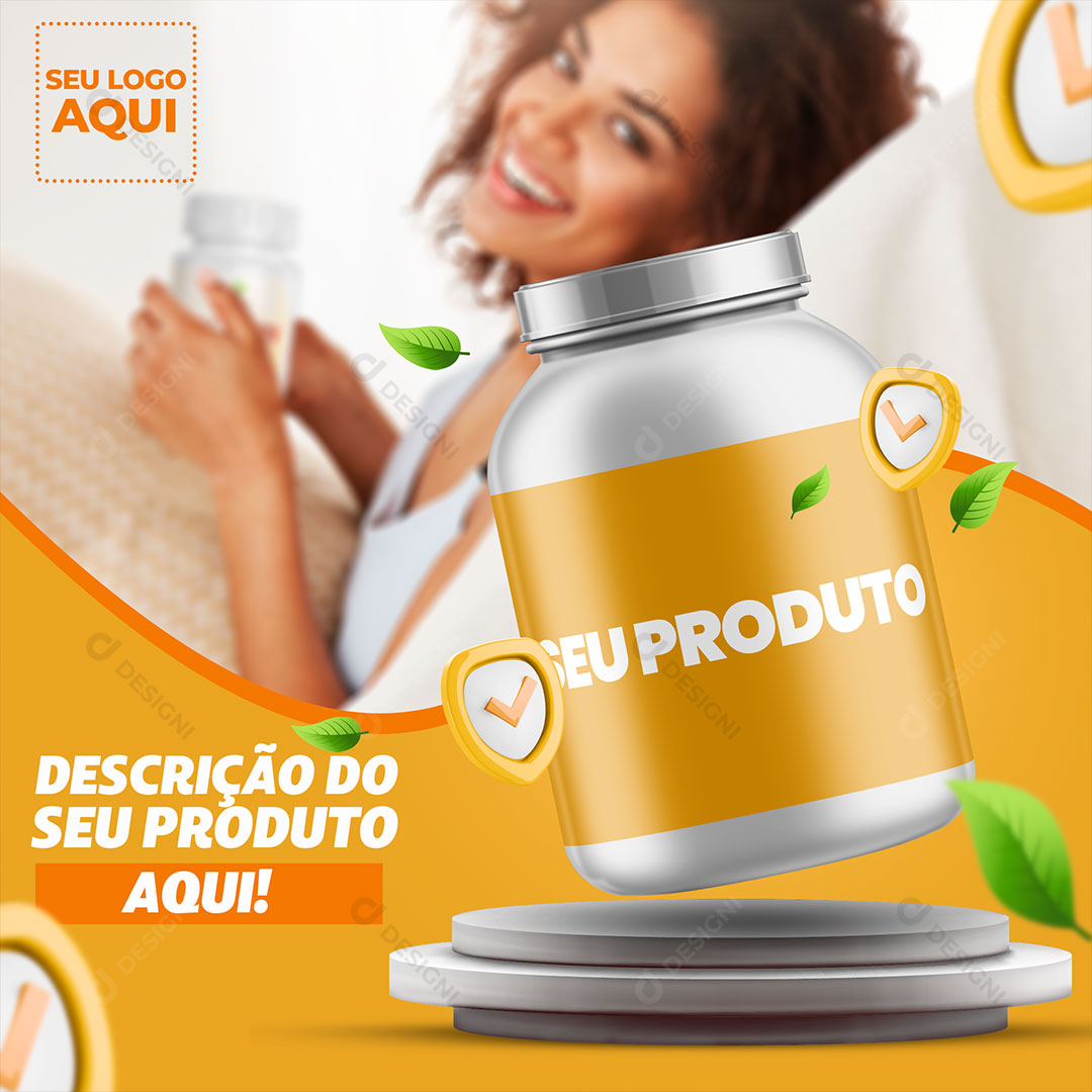 Produto Farmácia Drogaria Social Media PSD Editável