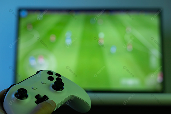 Jogo de Futebol com Controle de Videogame