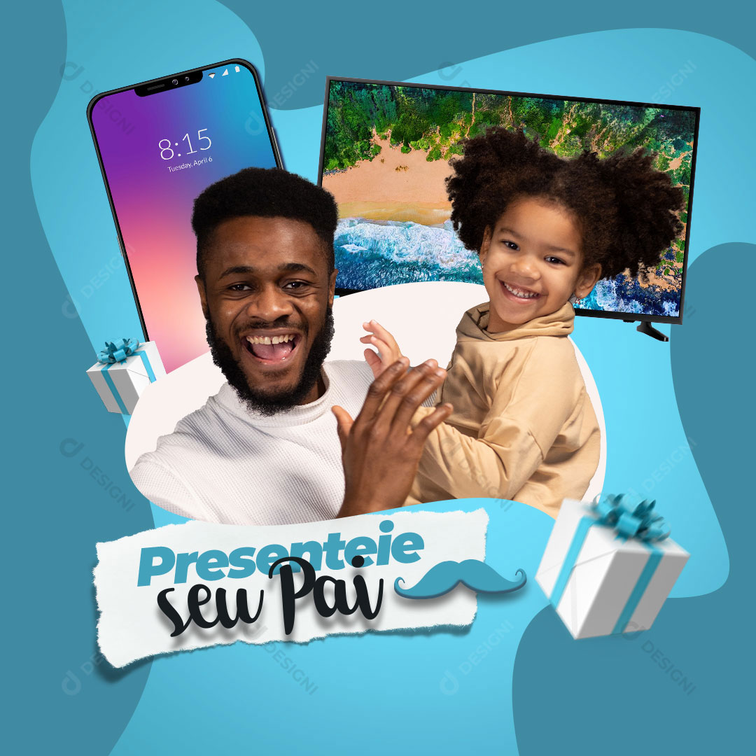 Presenteie Seu Papai Social Media PSD Editável