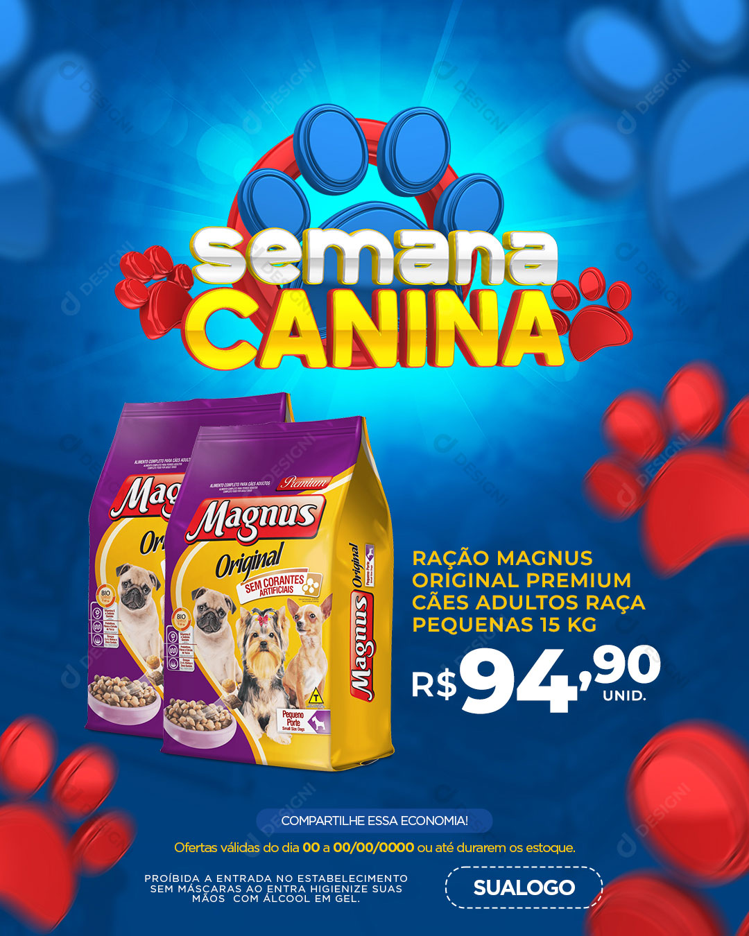 Pet Shop Canine Week Product Social Media Editable PSD