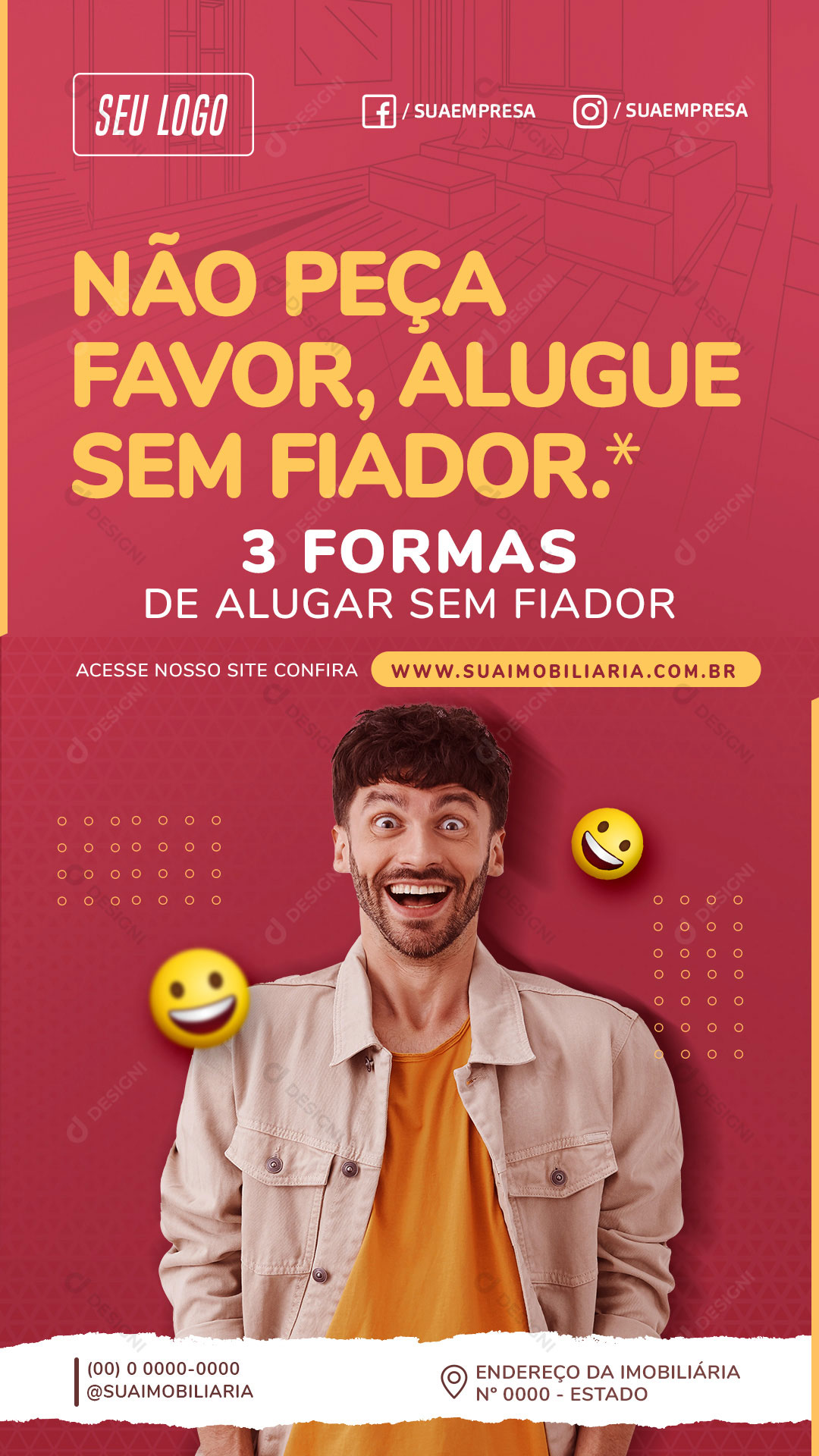 Não Peça Favor Social Media PSD Editável