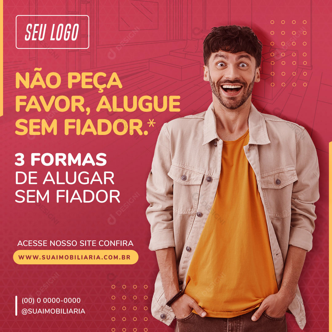 Não Peça Favor Social Media PSD Editável