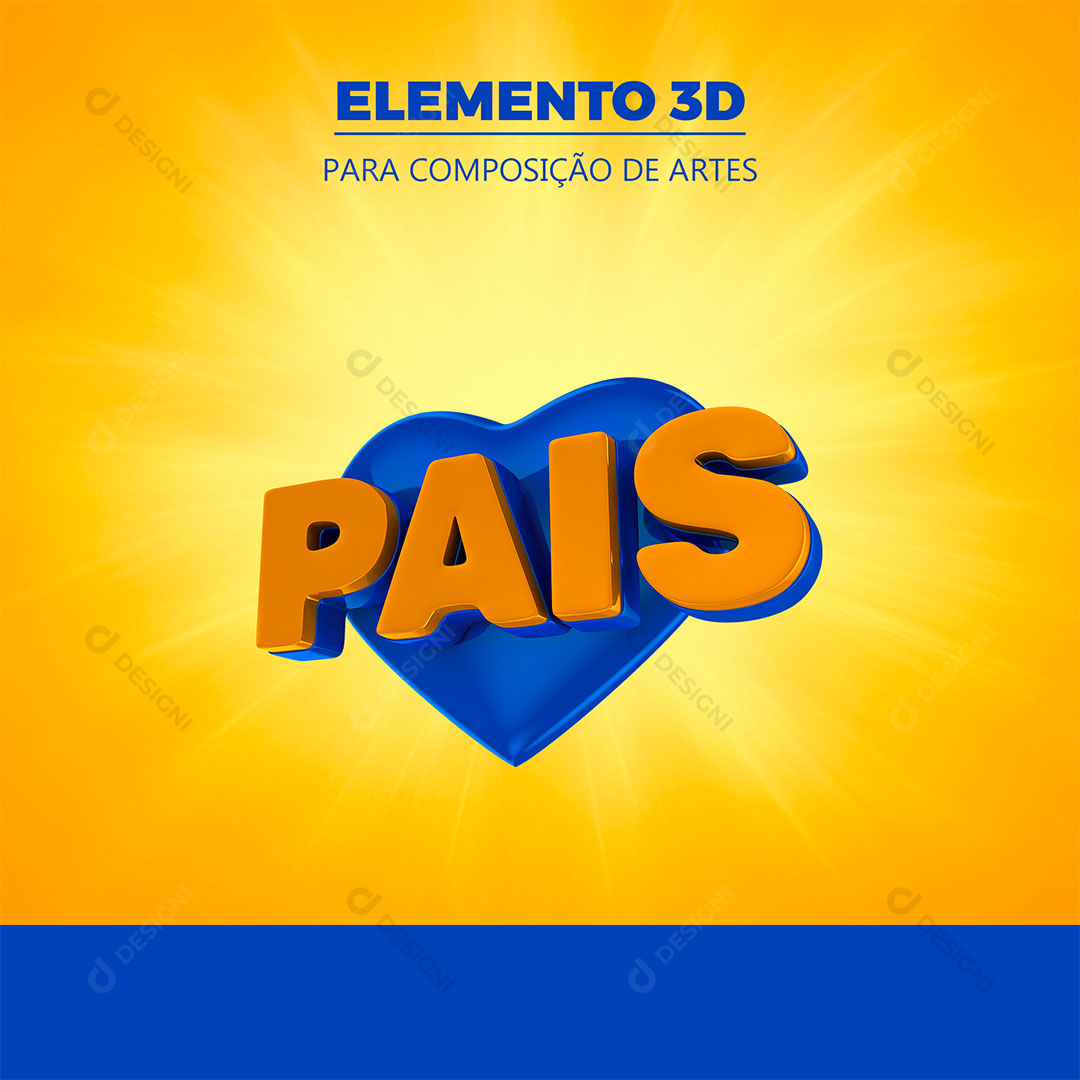 Pais Selo 3D Elemento Para Composição PNG Transparente Sem Fundo