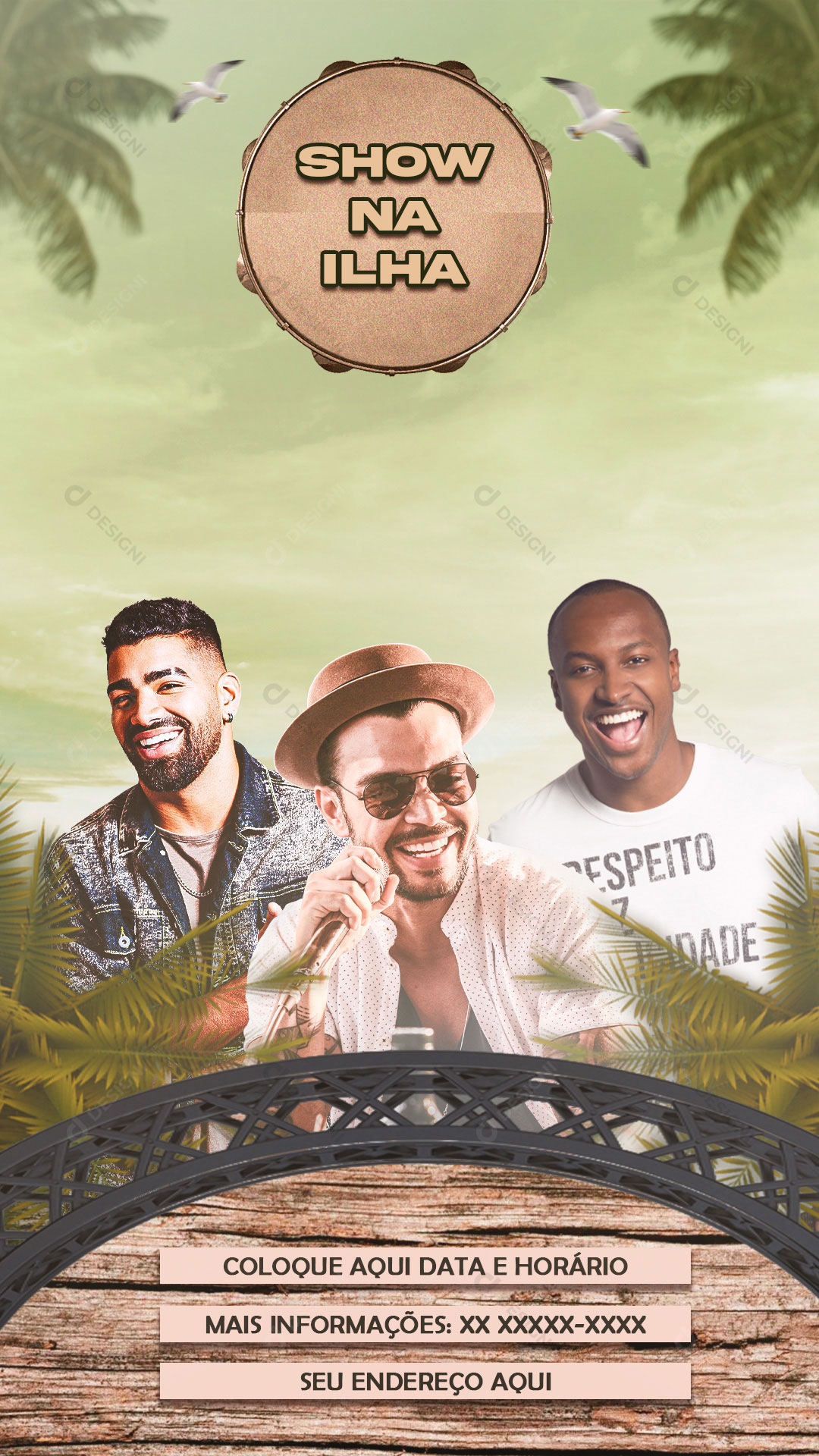 Story Flyer Show na Ilha Artistas Social Media PSD Editável