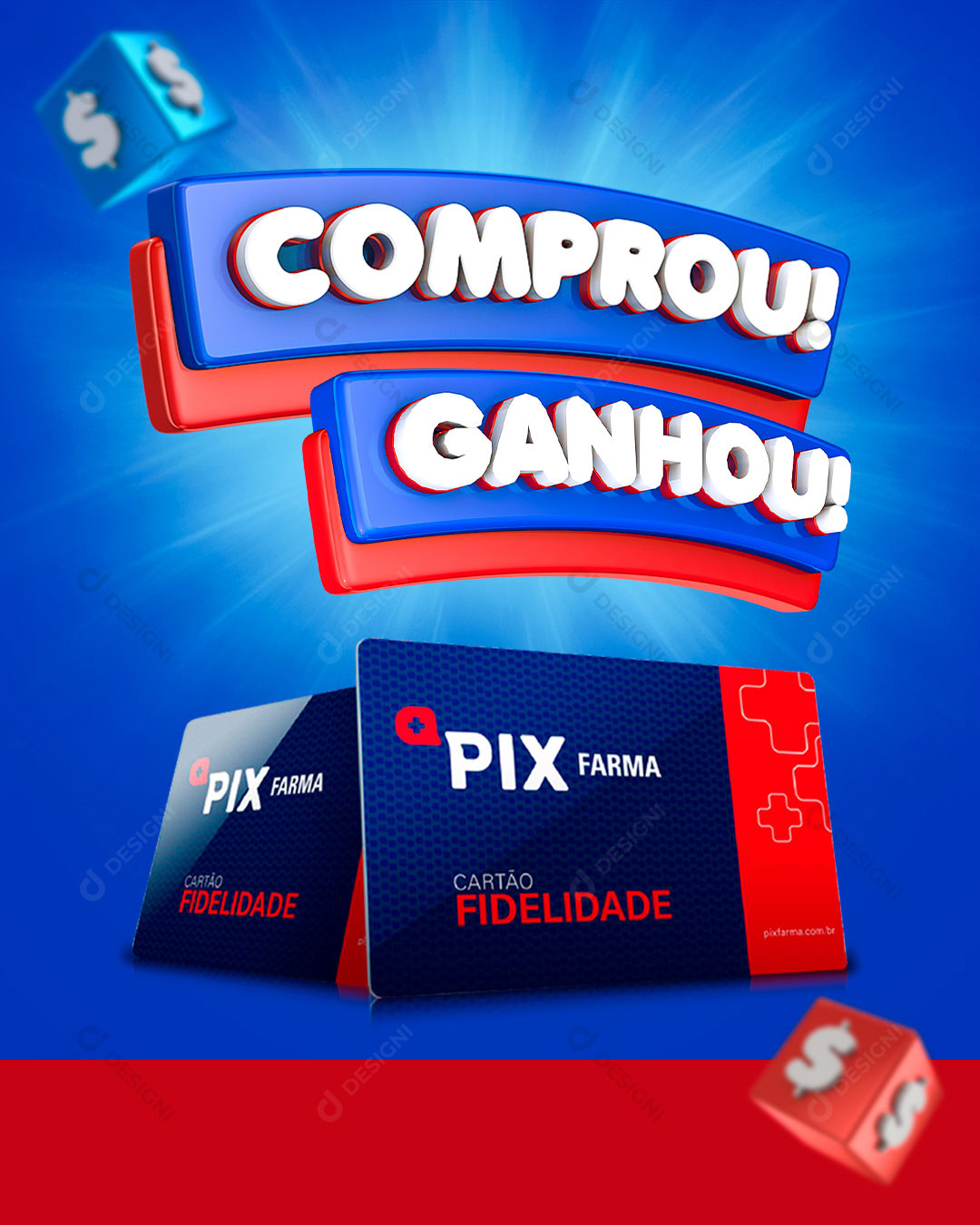 Comprou Ganhou Cartão Fidelidade Social Media PSD Editável