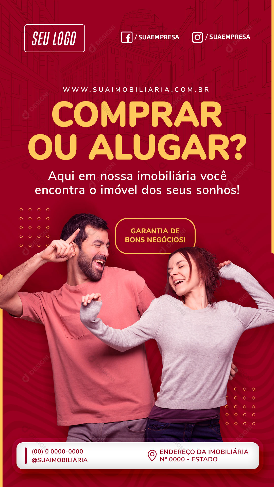 Story Comprar ou Alugar Social Media PSD Editável