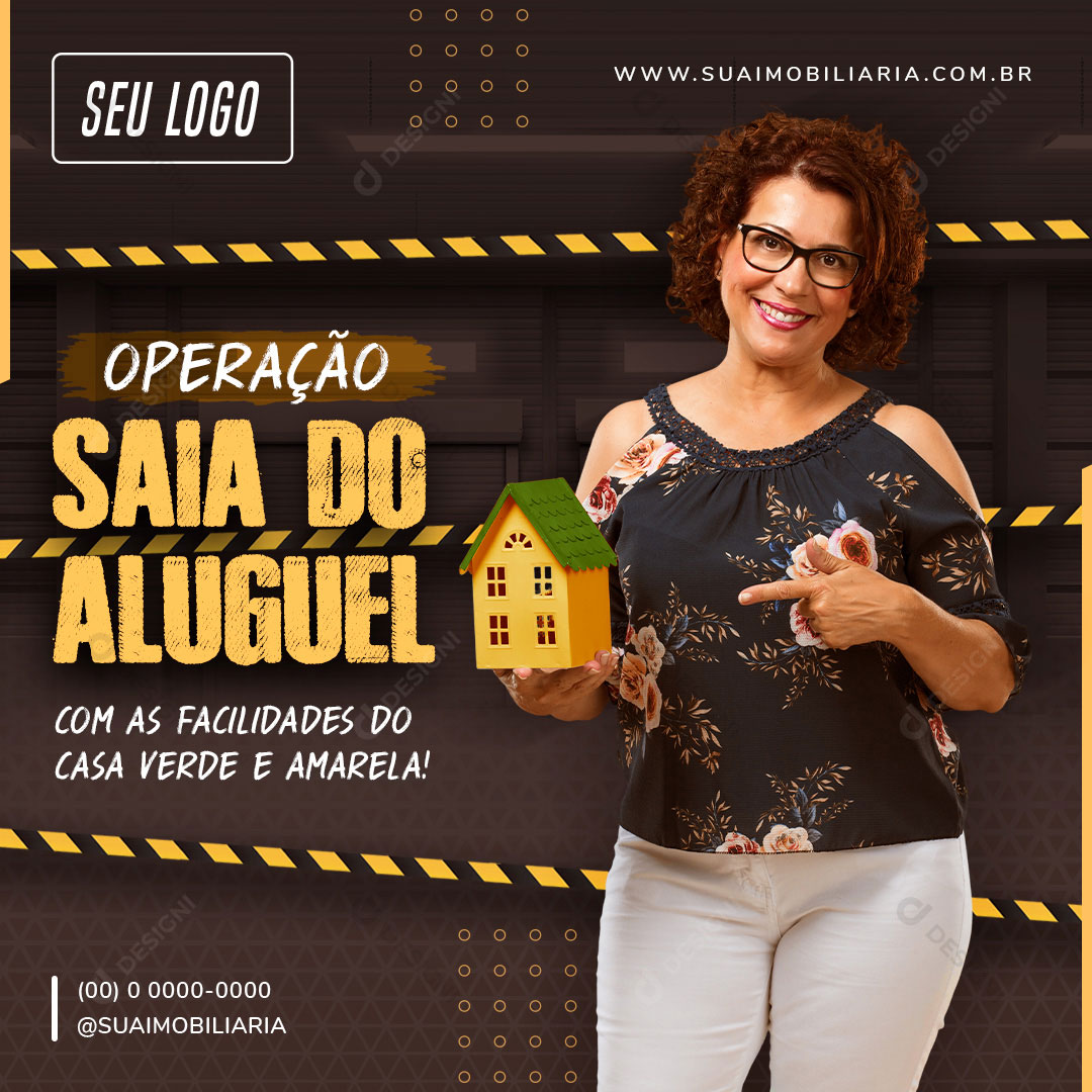 Operação Saia do Aluguel Social Media PSD Editável