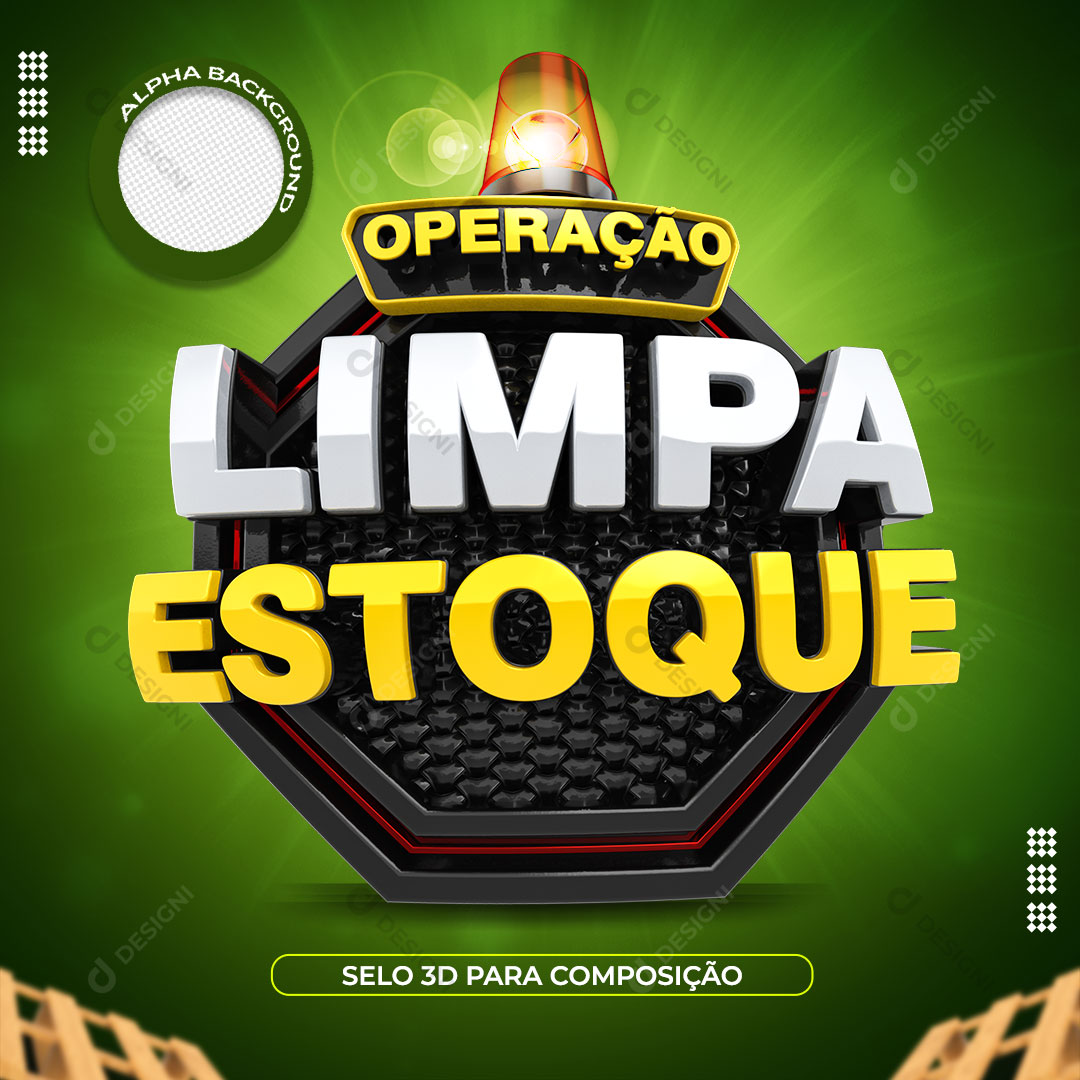 Operação Limpa Estoque Selo 3D Supermercados Lojas PSD