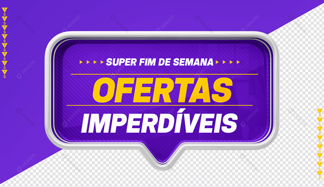 Box 3D Com Texto Editável Ofertas Imperdiveis PSD Editável