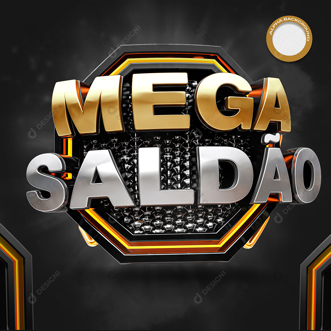 Mega Saldão Selo 3D Para Composição PSD