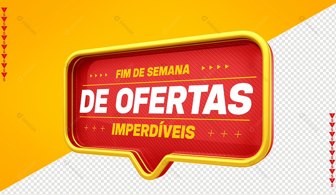 3D Box Acrilico Vermelho Ofertas com Texto Editavel PSD