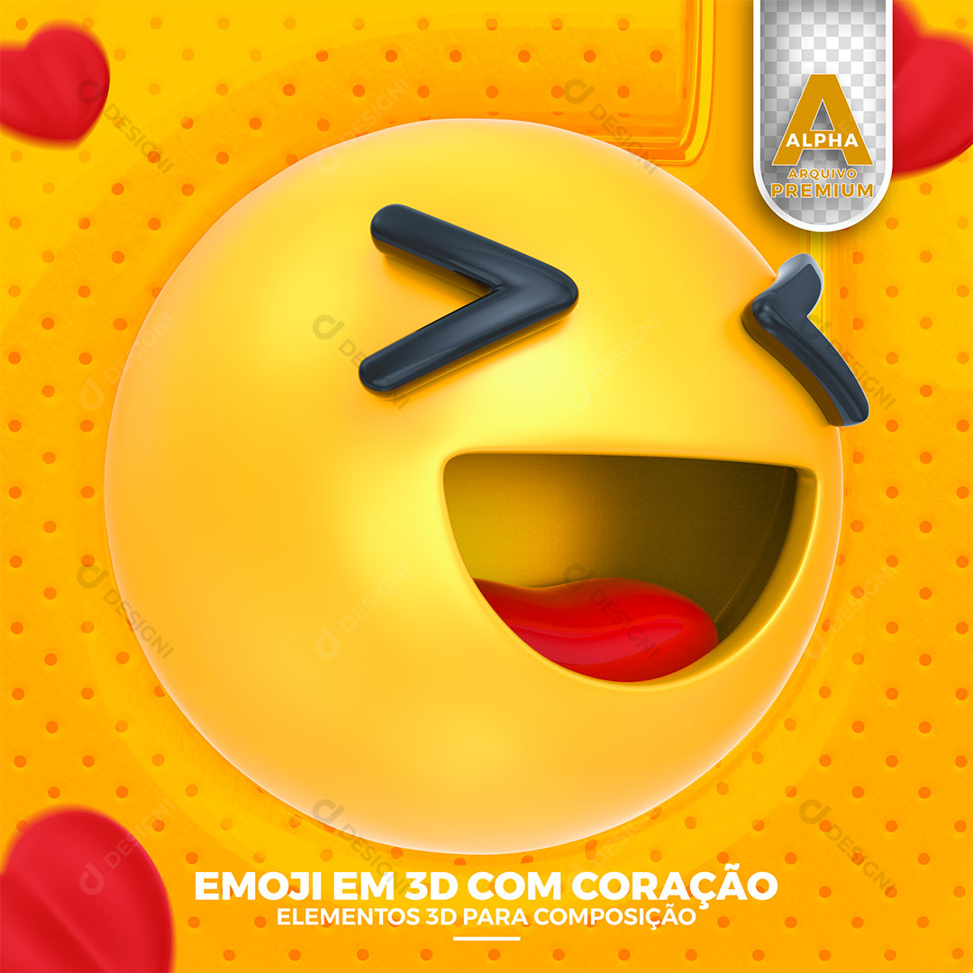 Emoji 3D Sorrindo Redes Sociais Elemento Para Composição PSD