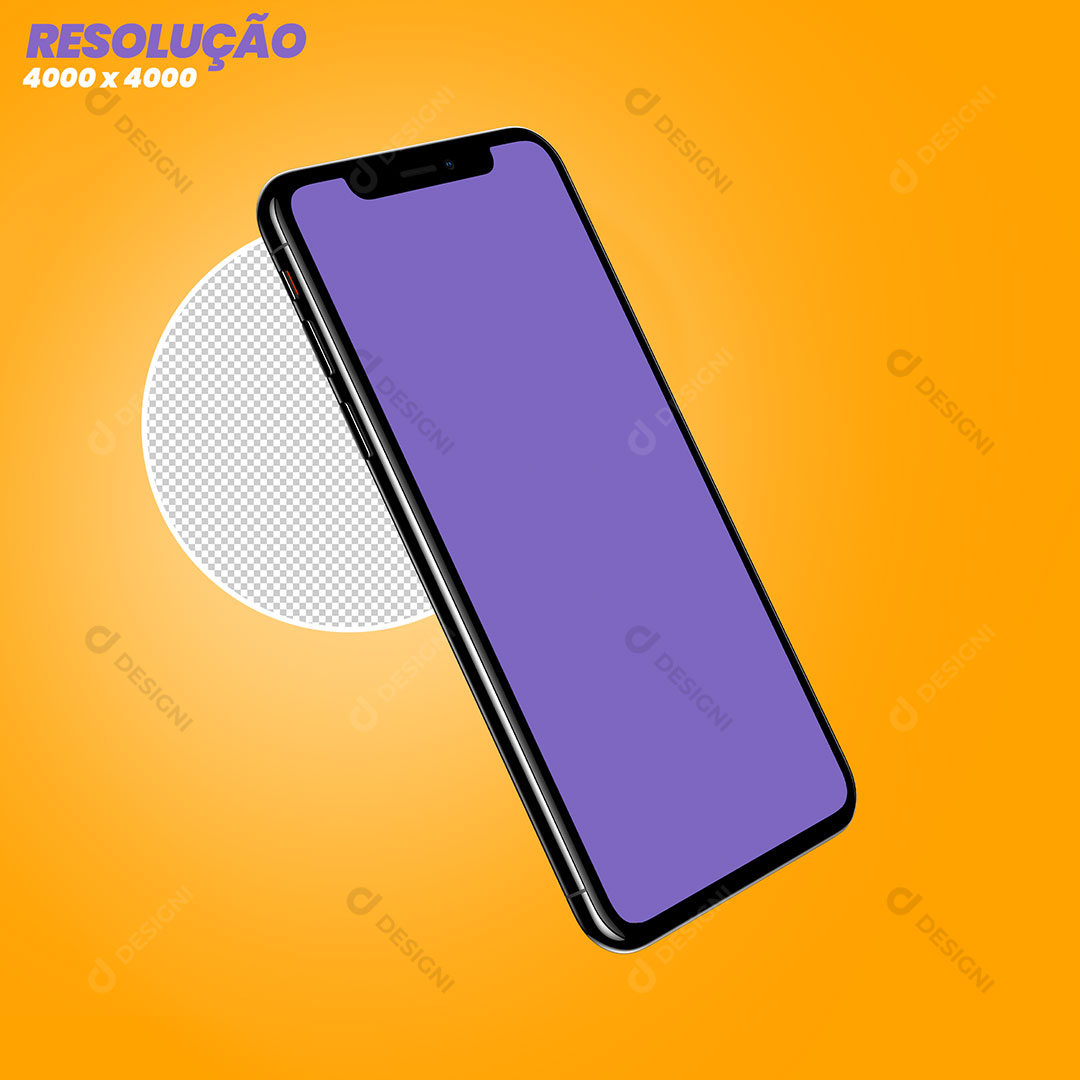 Celular Smartphone Elemento 3D Para Composição PSD