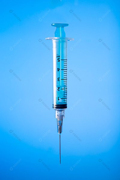 Seringa Sobre Fundo Azul