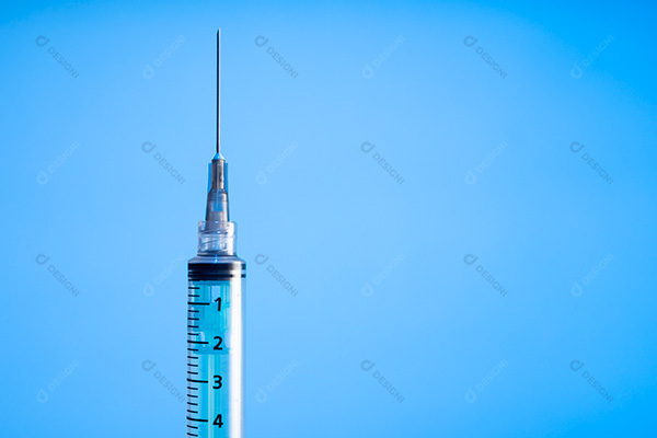 Seringa Sobre Fundo Azul