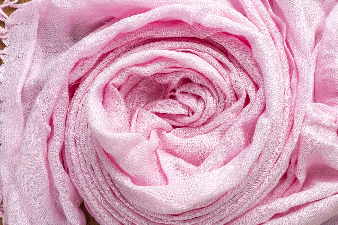 Textura de Pano de Linho Rosa Amassado