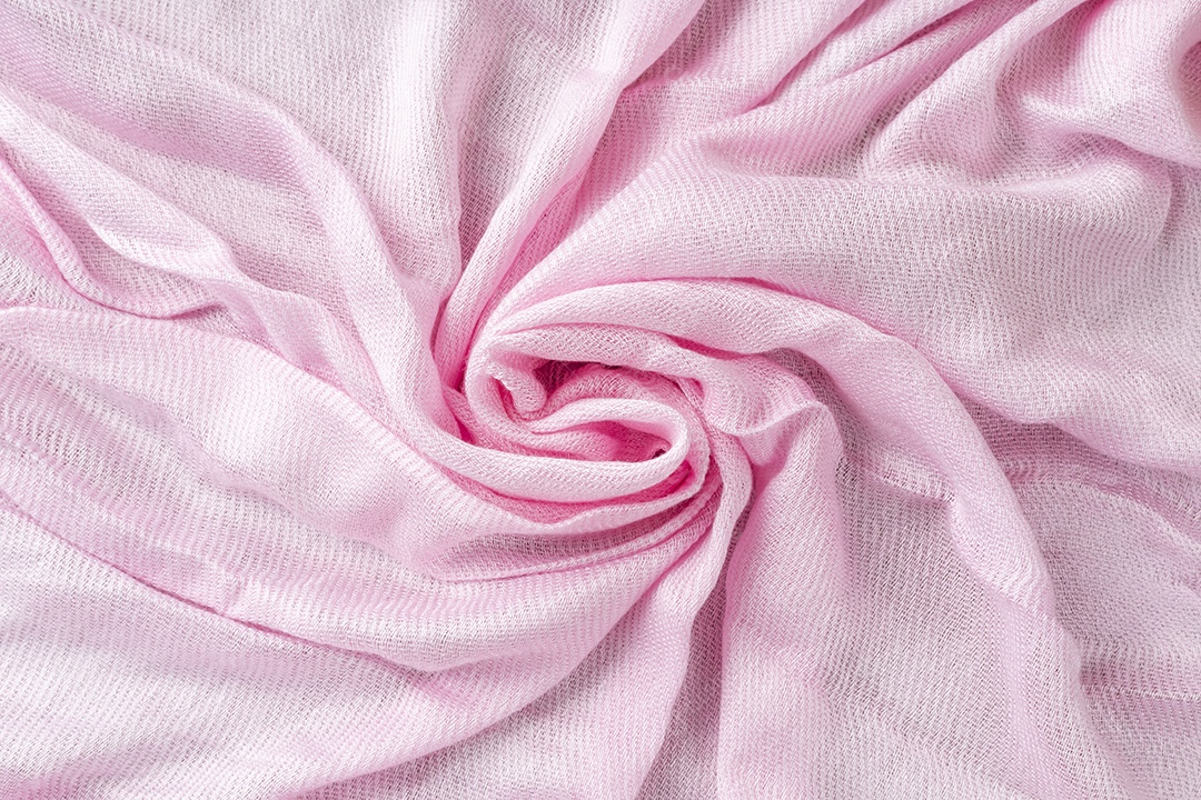 Textura de Pano de Linho Rosa Amassado