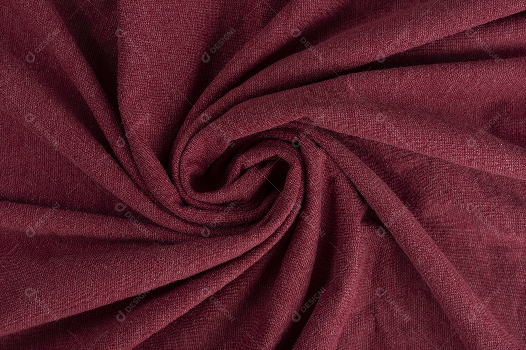 Textura de Pano de Linho Vermelho Amassado