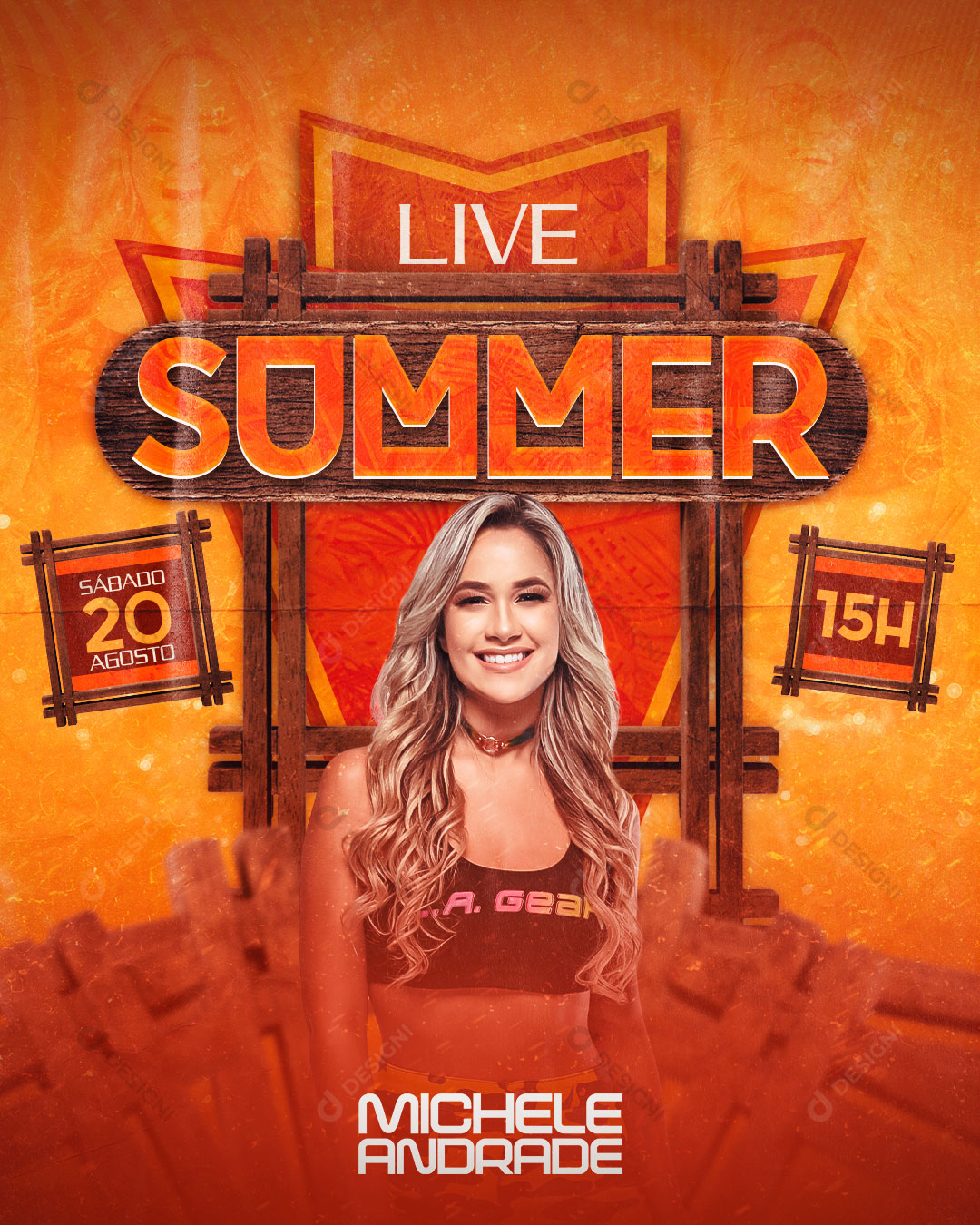 Flyer Evento Show Live Show Artista Social Media PSD Editável