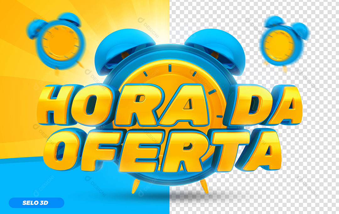 Offer Time 3D Stamp For Compositing PSD