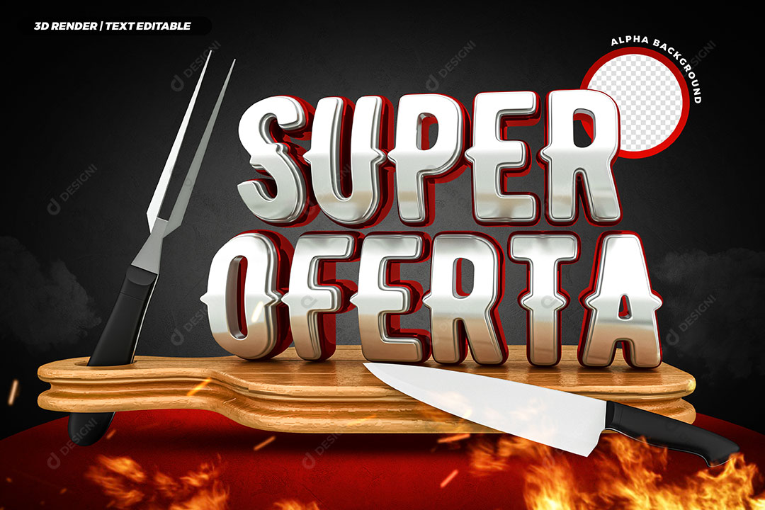 Super Ofertas Selo 3D Para Composição PSD Editável