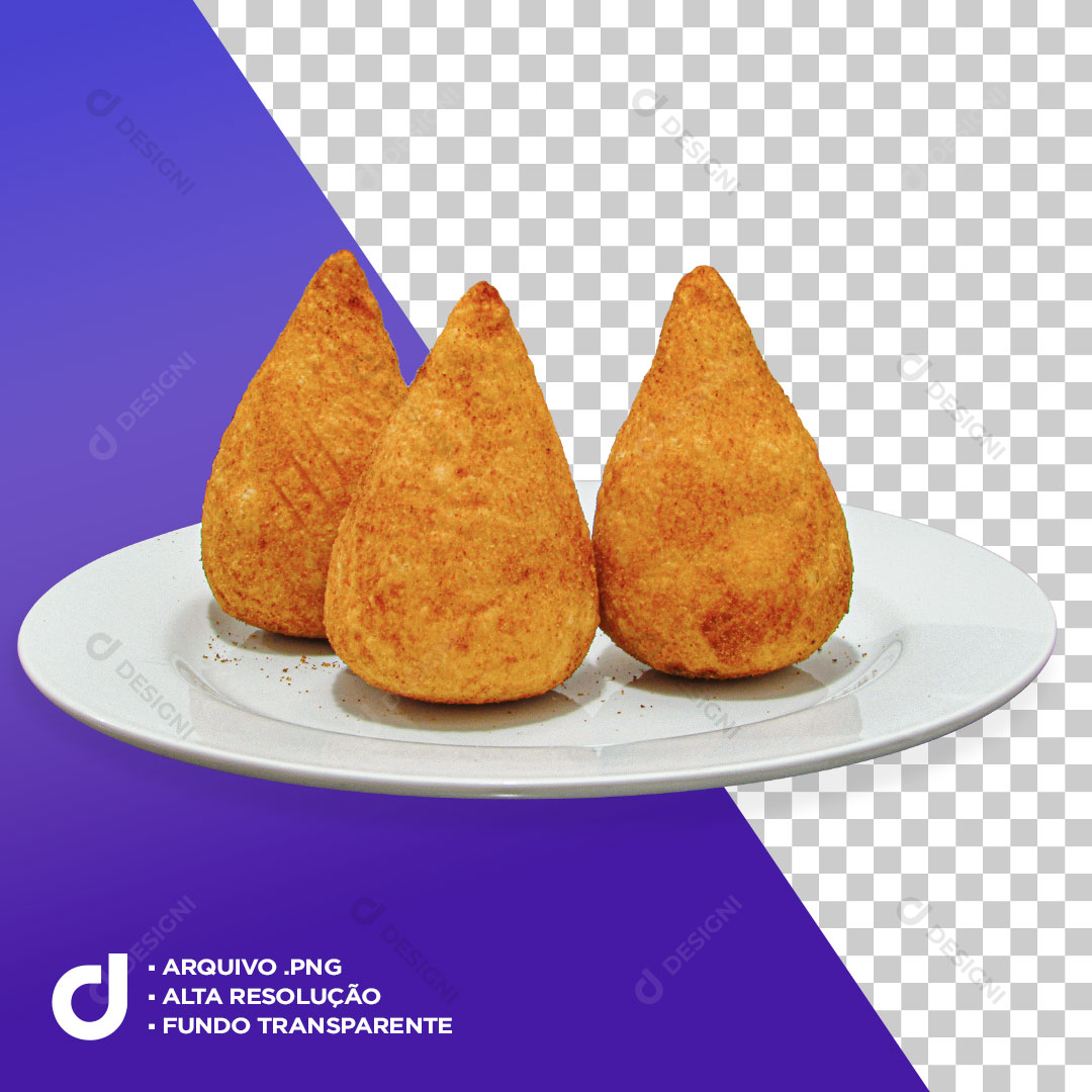 Coxinha Recheada Com Frango e Catupiry PNG Transparente