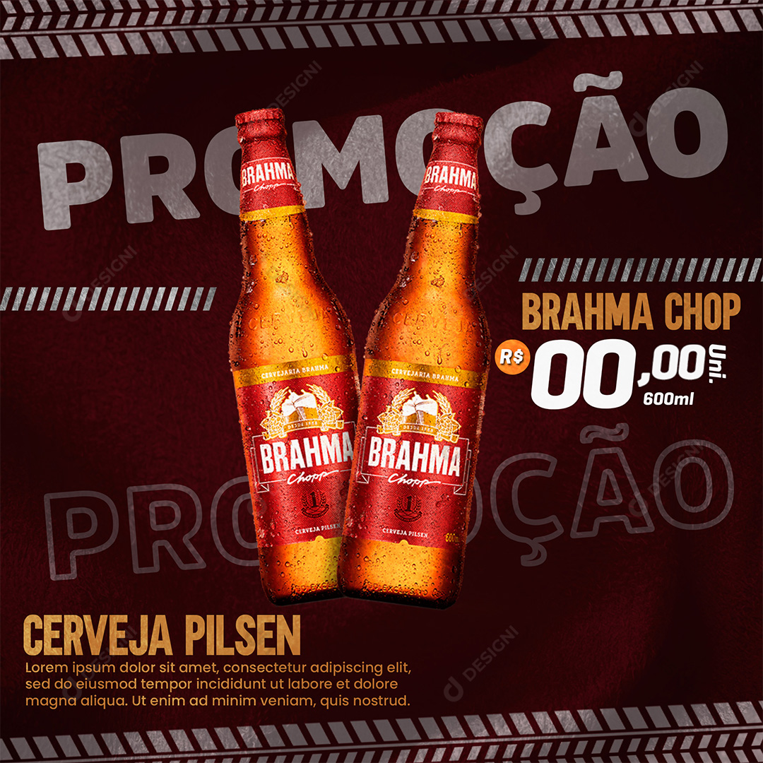 Distribuidora Promoção Brahma Social Media PSD Editável