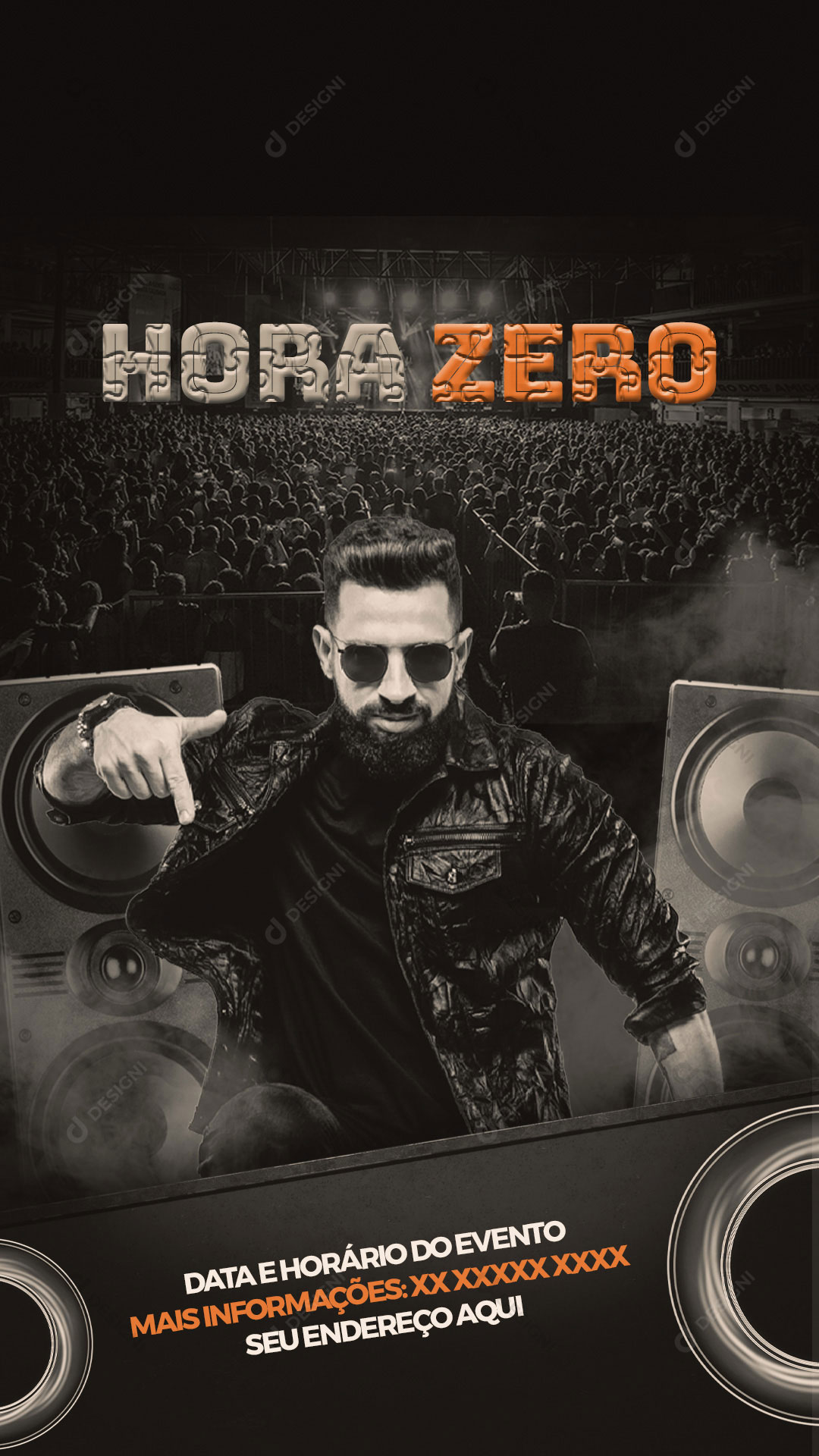 Story Flyer Show Evento Hora Zero Artista Social Media PSD Editável