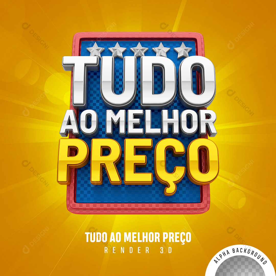 Tudo ao Melhor Preço Selo 3D Para Composição PNG Transparente