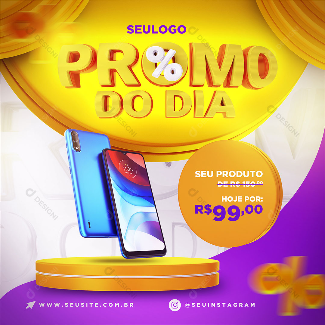 Promo do Dia Celular Smartphone Social Media PSD Editável