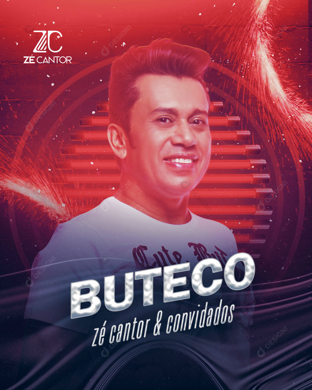 Flyer Evento Show Buteco Artista Social Media PSD Editável