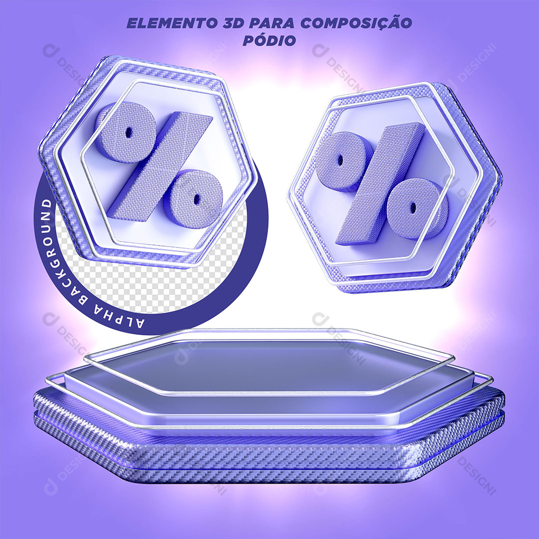 Pódio Base Elemento 3D Para Composição PSD