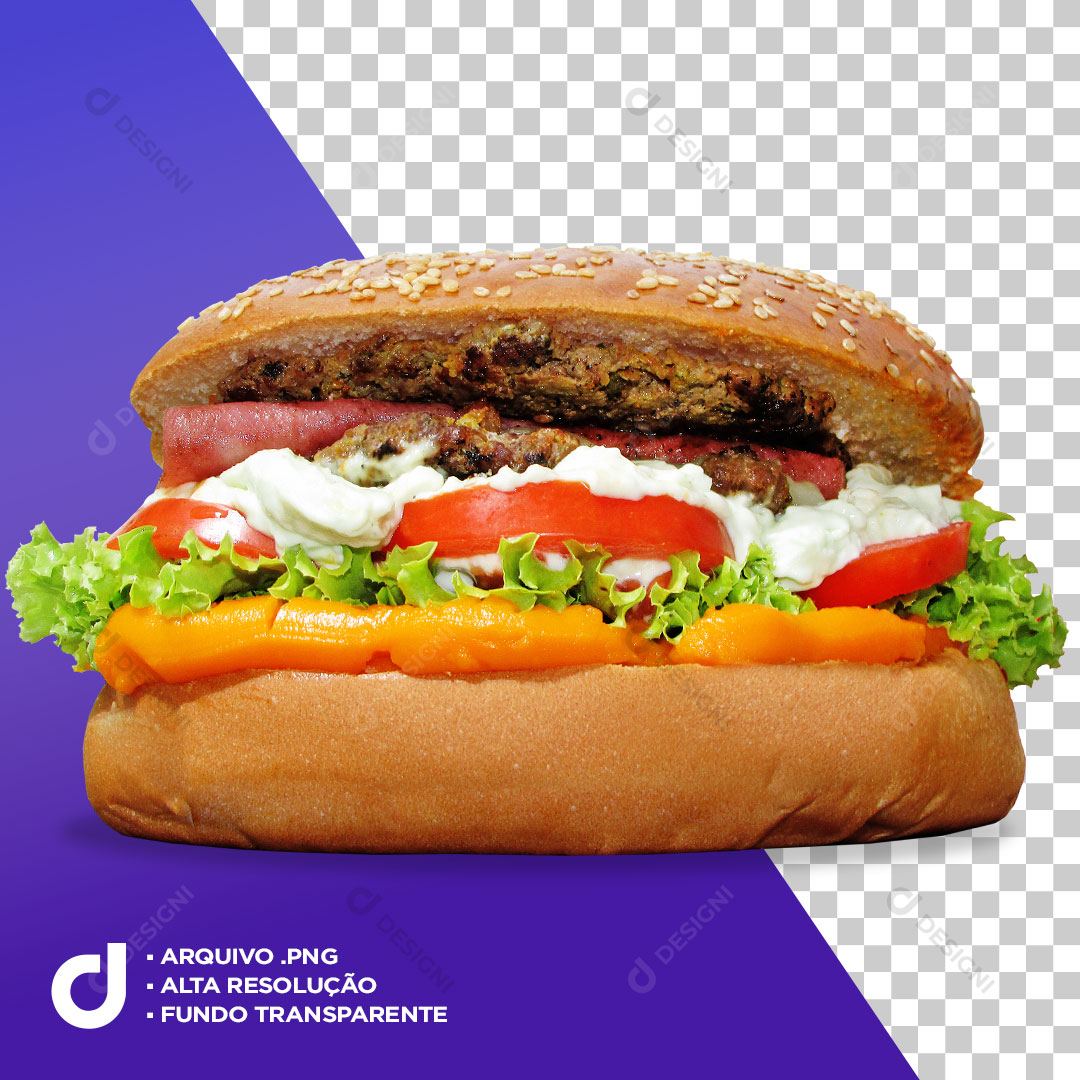 Hambúrguer x Salada PNG Transparente