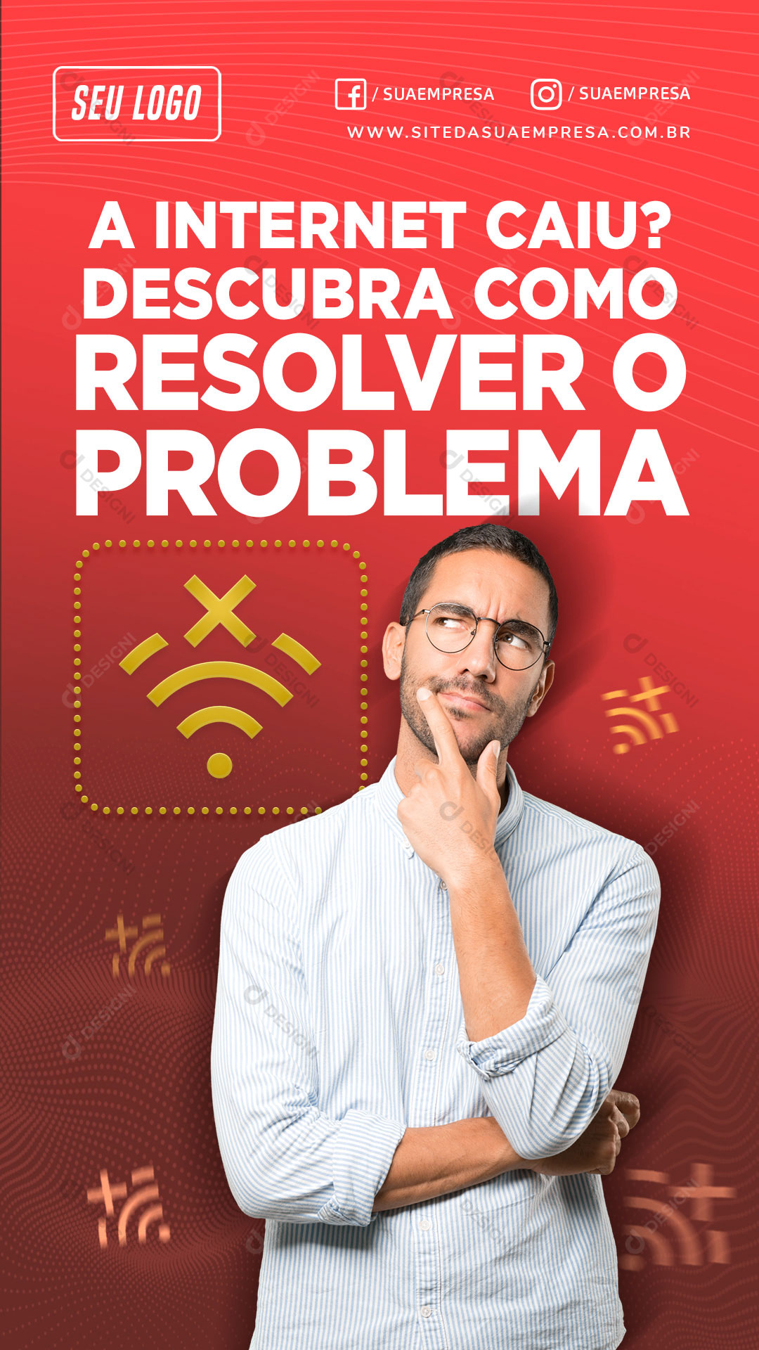 Story The Internet Crashed Discover How to Solve Social Media Editable PSD