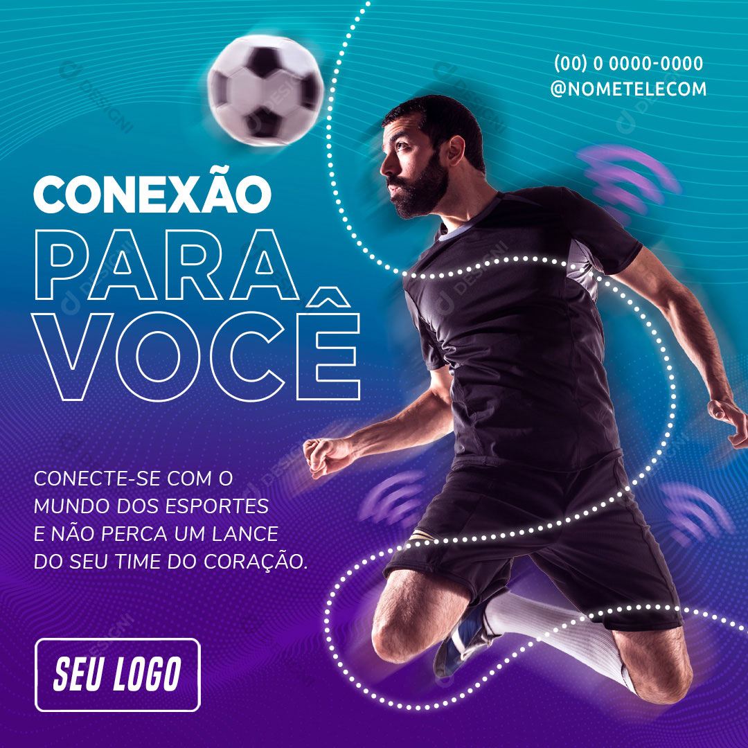 Conexão Para Voçê Social Media PSD Editável