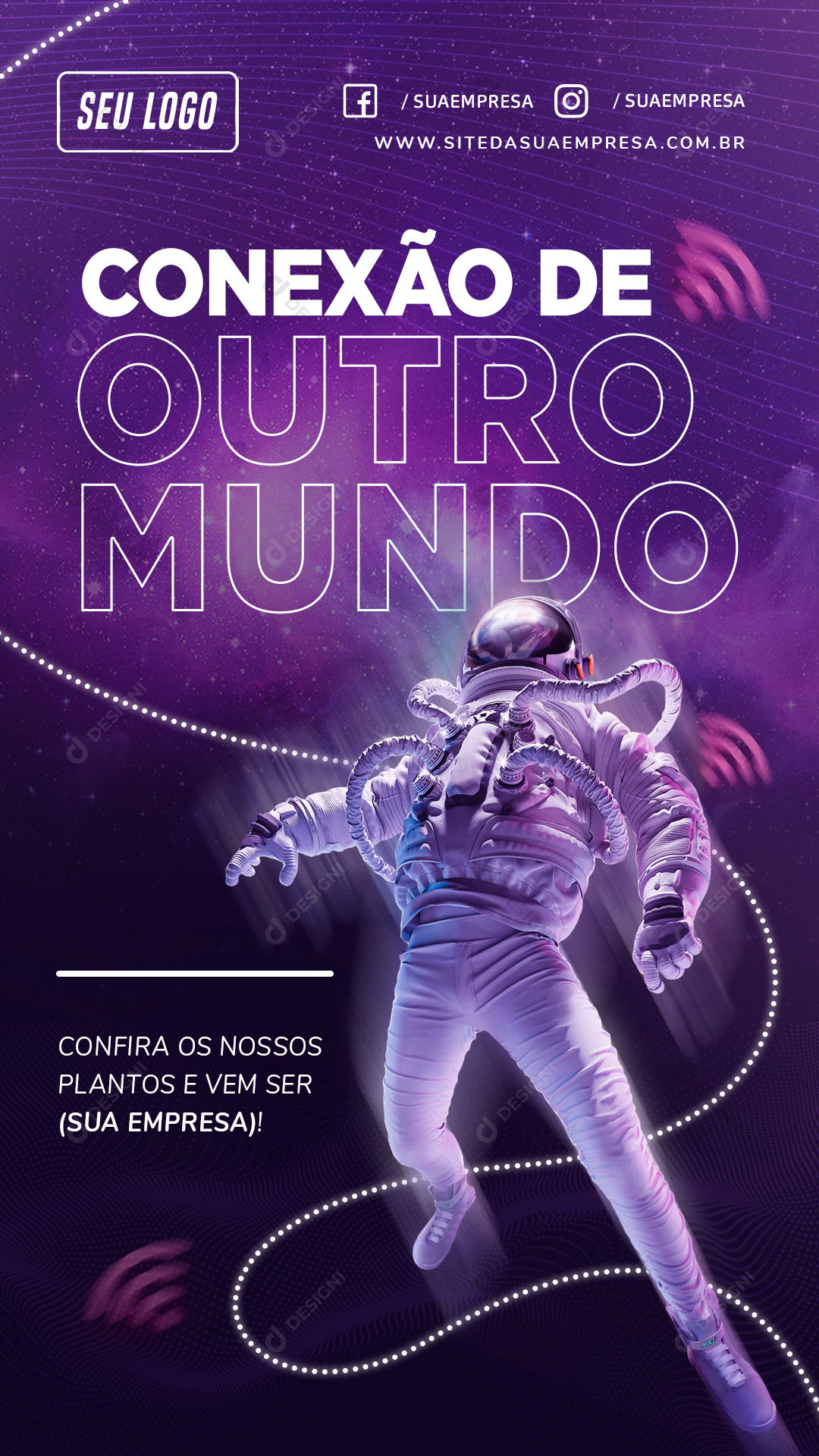 Story Conexão de Outro Mundo Social Media PSD Editável