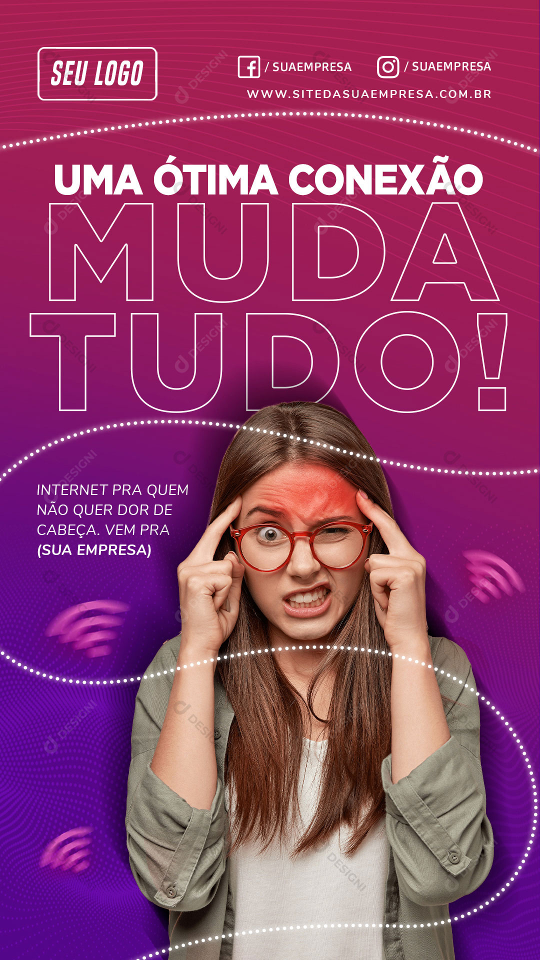 Story Uma Ótima Conexão Muda Tudo Social Media PSD Editável