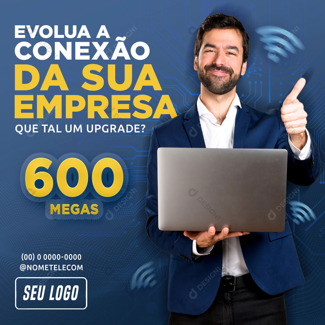 Feed Evolua a Conexão da Sua Empresa Social Media PSD Editável