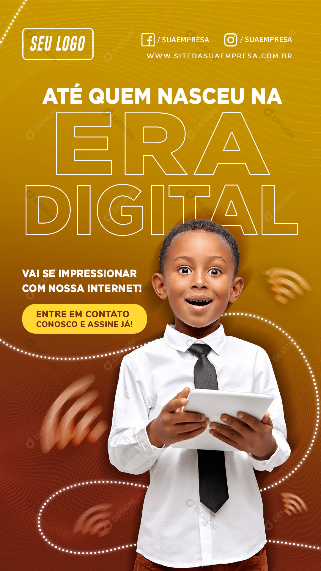 Story Internet Até Quem Nasceu na Era Digital Social Media PSD Editável