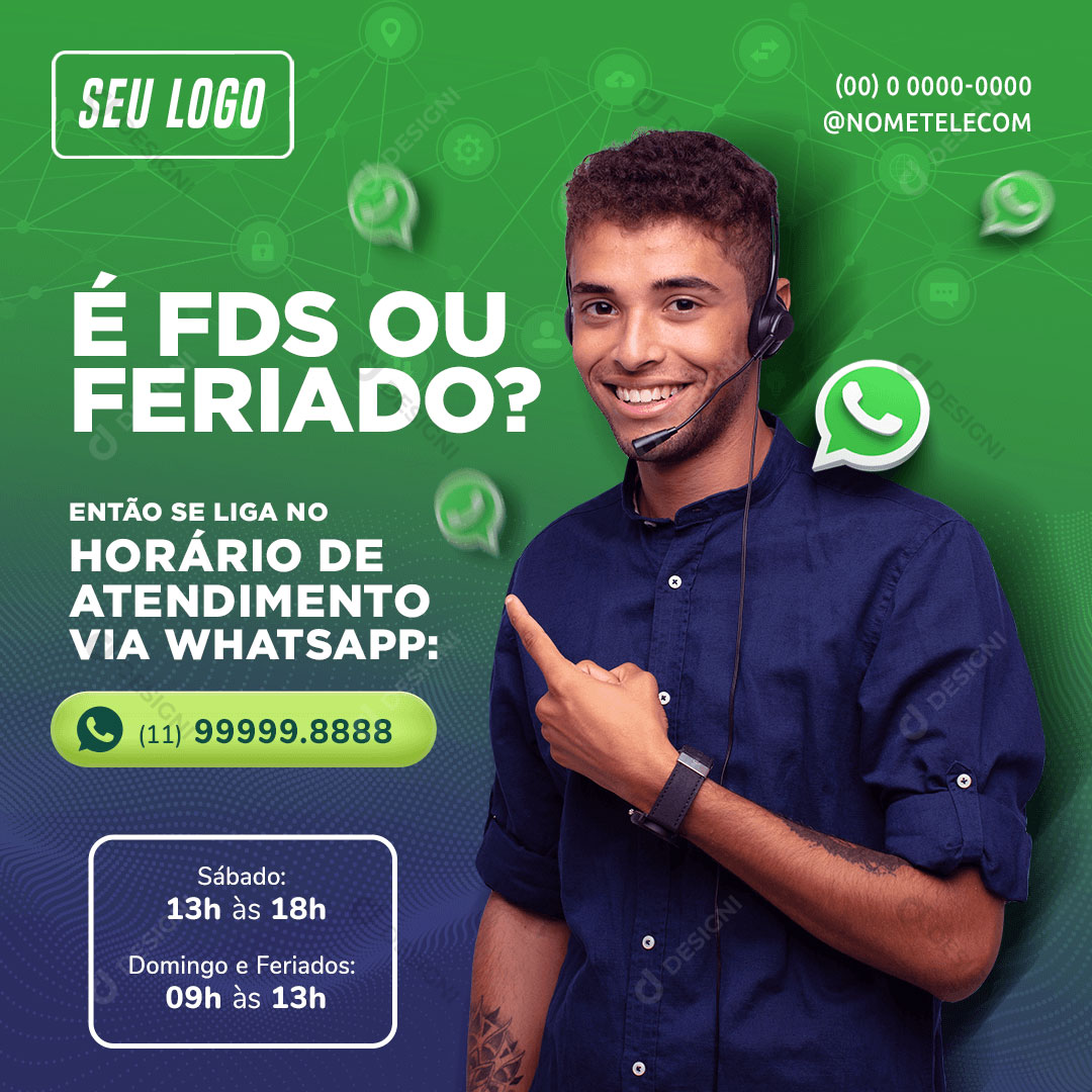 Story Internet É FDS ou Feriado Social Media PSD Editável